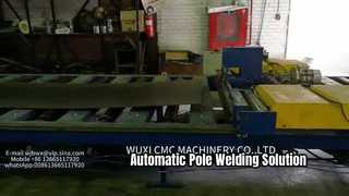cut to length machine for light pole production