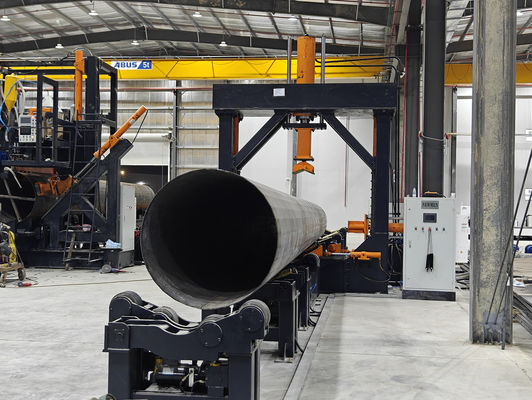 Good price Max Diameter 2500mm High Mast Pole Assembly Straightening Machine online