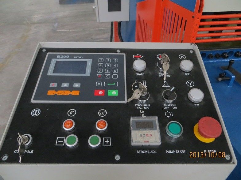 NC E200 control Hydraulic Shearing Machine , guillotine shear