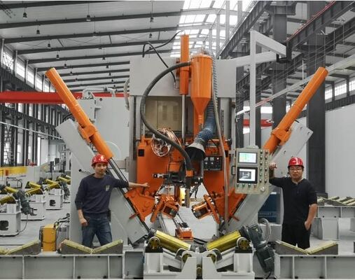 Light Pole Shut-Welding Machine for circle and polygon pole / tube 14000mm length