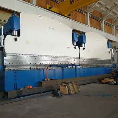 CNC Tandem Hydraulic Press Brake Model 2-WE67K-1200/6250 For Making Monopole Transmission Tubular Tower And High Mast