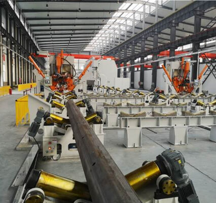 HM2500/14000 14m CNC Automatic Light Pole Seam Closing Welding Machine Max 2500mm Diameter